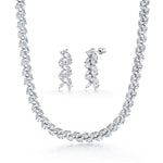 Load image into Gallery viewer, Marquise and Teardrop CZ Wedding Necklace Set -15 Inch Length, Multi Shape Cz Bridal Jewelry Set, Wedding CZ Jewelry Set, Brass Jewelry Set
