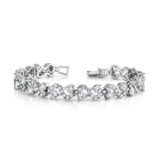 Round Cut CZ Swril Tennis Bracelet, Eternity Swril CZ Bracelet, Tennis Bracelet, Bridal CZ Bracelet, Best Gift for Brides and Braidemaid