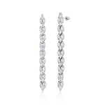 Load image into Gallery viewer, Marquise CZ Long Bridal Earrings, Long CZ Earrings, Tennis Earrings, Marquise Earrings, Long Dangle Earrings, Push Back Drop Earrings
