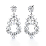 Load image into Gallery viewer, Wedding Marquise CZ Victorian Style Dangle Earrings, Bridal Earrings, Elegant  Wedding CZ Earrings, Best Earrings for Brides and Braidesmaid
