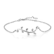 925 Sterling Silver Olive Leaf Bracelet, Olive Leaf Bracelet Gold, Gold Plated Olive leaf Bracelet, Adjustable Leaf Bracelet, Olive Leaf Bracelet