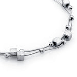 Load image into Gallery viewer, 925 Sterling Silver Double Strand Cubes Bracelet, Silver Cubes Jewelry, Double Strand Cubes Bracelet, Tiny Cubes Double Strand Bracelet
