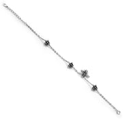 925 Sterling Silver Bee Bracelet, Bee Bracelet, Bee cable chain Bracelet,Bee crown Bracelet, Crown Jewelry, Insect Jewelry