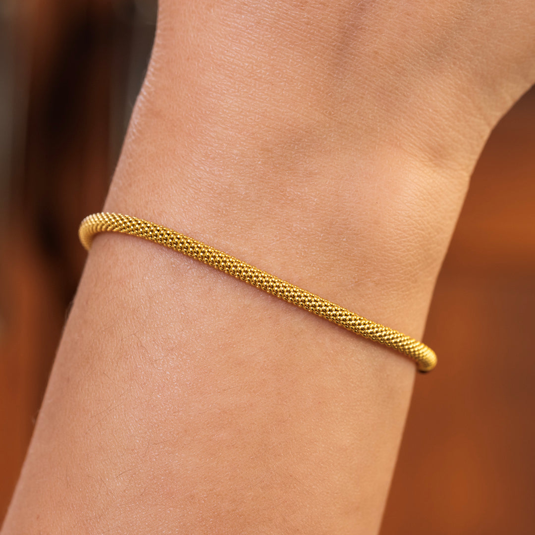 925 Sterling Silver With Gold Plated Chain Bracelet, Silver Mesh Bracelet, Adjustable Bracelet, Perfect Gift For Any Occasion,