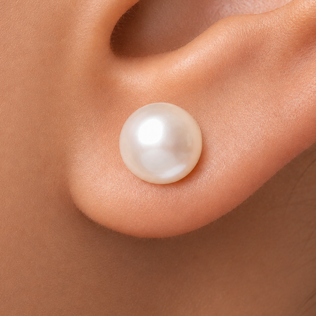 925 Freshwater Pearl Studs Earrings, Silver Pearl Studs, Pearl Jewelry, June Birthstone, Pearl Bridesmaid Jewelry, Pearl Wedding Earrings