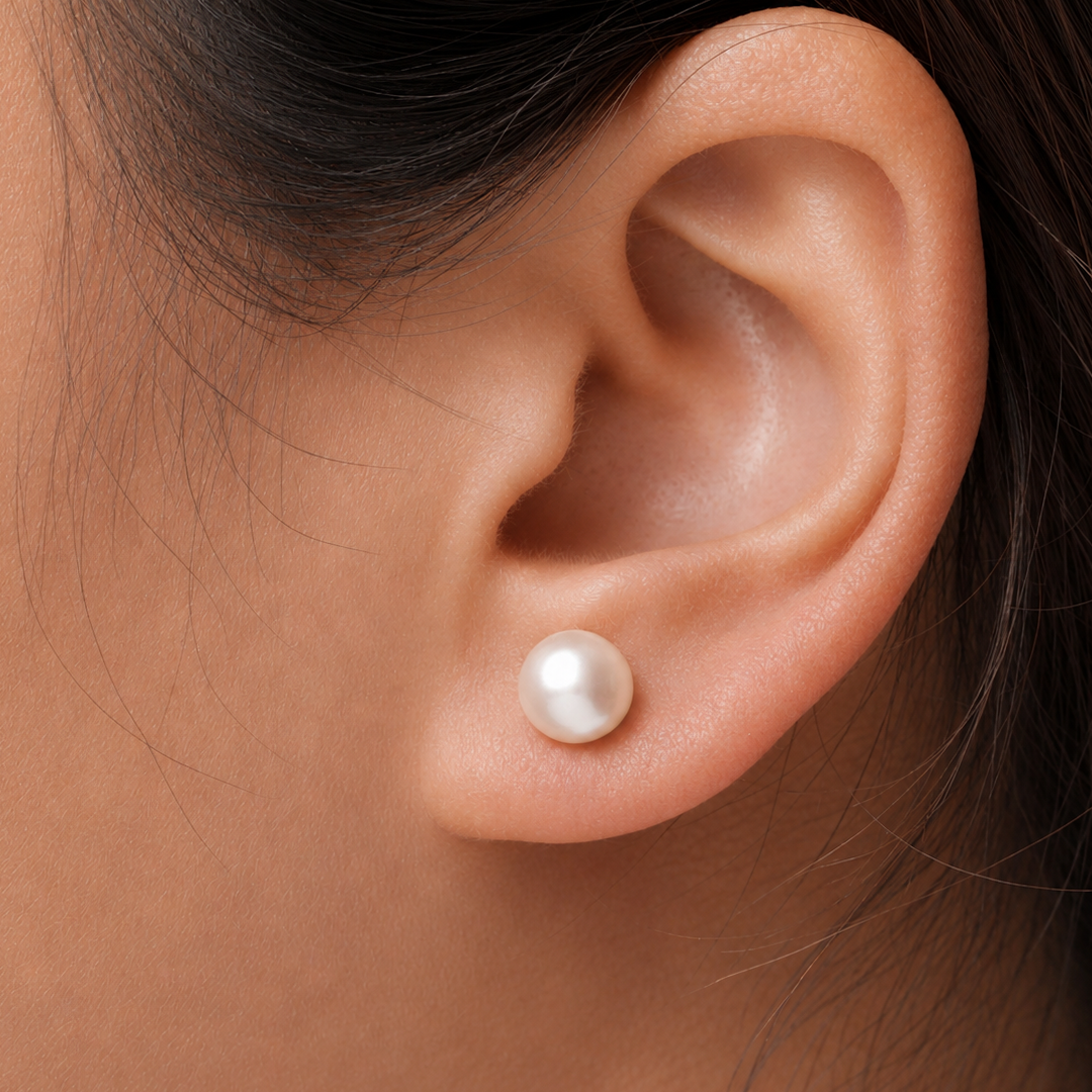 925 Freshwater Pearl Studs Earrings, Silver Pearl Studs, Pearl Jewelry, June Birthstone, Pearl Bridesmaid Jewelry, Pearl Wedding Earrings