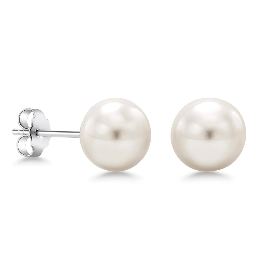 925 Freshwater Pearl Studs Earrings, Silver Pearl Studs, Pearl Jewelry, June Birthstone, Pearl Bridesmaid Jewelry, Pearl Wedding Earrings