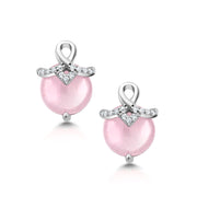 925 Sterling Silver Rose Quartz Stud, Rose Quartz Earrings, Pink Reiki jewelry, January Birthstone, 10mm Rose Quartz studs, Pink Rose Studs