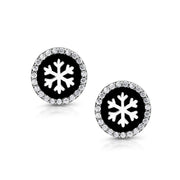 925 Sterling Silver Snowflake Cz Stud Earrings, Snowflake Studs Earrings, Snowflake Jewelry, Winter Jewelry, CZ Snowflake Studs, Dainty Earrings, Sister Gift, Mother gift, Small Studs