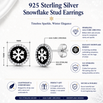 Load image into Gallery viewer, 925 Sterling Silver Snowflake Cz Stud Earrings, Snowflake Studs Earrings, Snowflake Jewelry, Winter Jewelry, CZ Snowflake Studs, Dainty Earrings, Sister Gift, Mother gift, Small Studs