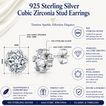 Load image into Gallery viewer, 925 Sterling Silver Cz Studs, CZ Stud Earrings For Women, Solitaire Stud Earrings, Sparkly Stud Earrings, Perfect For Any Occasion