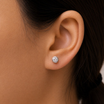 Load image into Gallery viewer, 925 Sterling Silver Cubic Zirconia Bezel-Set Earrings, CZ Silver Bezel Studs Earrings,&nbsp; Bezel Earrings For Gift, Hypoallergenic Bezel Studs, Classic Bezel Stud Earrings