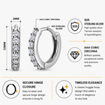 Load image into Gallery viewer, 925 Sterling Silver Huggie Earrings,  Hoop Huggie Earrings For Girls, CZ Huggie, Hoop Earrings, Huggie Earrings, Huggie For Girls, Silver Earrings