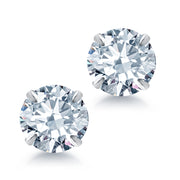 925 Sterling Silver 7mm Martini Stud Earrings,  Martini Setting 7mm CZ Studs, Martini Set Stud, Friction Back Studs, Sparkling CZ Martini Studs, Martini studs