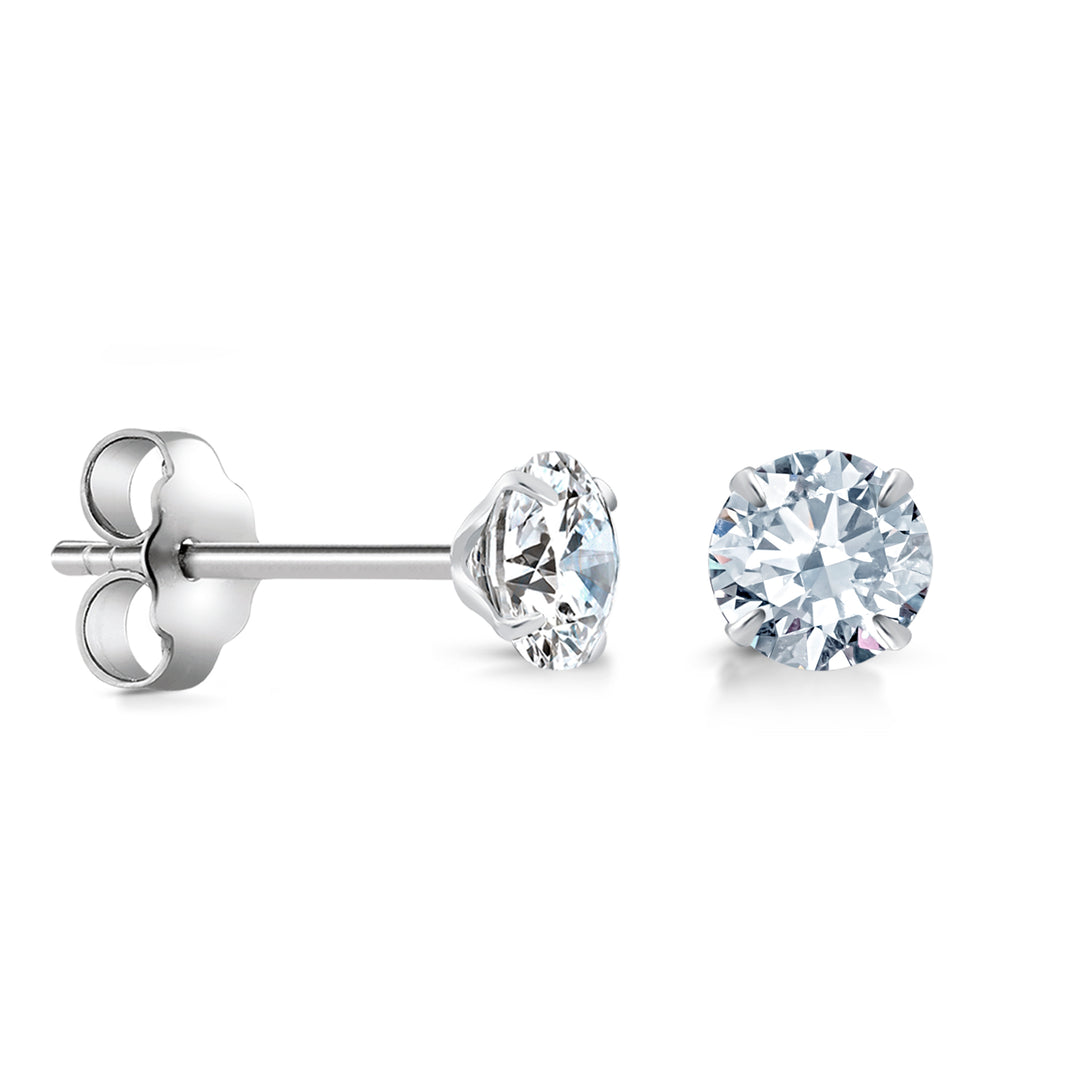 925 Sterling Silver Stud Earrings, Martini 3 Set Push Back Studs, CZ Martini Studs, Hypoallergenic Studs, Classic Cz Studs