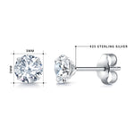 Load image into Gallery viewer, 925 Sterling Silver Stud Earrings, Martini 3 Set Push Back Studs, CZ Martini Studs, Hypoallergenic Studs, Classic Cz Studs
