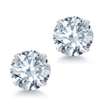 Load image into Gallery viewer, 925 Sterling Silver 5mm Martini Studs Earrings, Martini Setting Studs, Martini Set Push Back Studs, Sparkling CZ Martini Studs, CZ Studs For Gift
