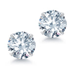 Load image into Gallery viewer, 925 Sterling Silver 6mm Martini Studs Earrings, Martini Setting Studs, Martini Set Push Back Studs, Sparkling CZ Martini Studs, CZ Studs For Gift