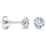 Load image into Gallery viewer, 925 Sterling Silver 6mm Martini Studs Earrings, Martini Setting Studs, Martini Set Push Back Studs, Sparkling CZ Martini Studs, CZ Studs For Gift