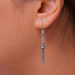 Load image into Gallery viewer, 925 Sterling Silver Tassel Earrings,  Multi-Strand Snake-Cut Italian Chain Tassel Earrings,  Fishhook Tassel Earrings, Oxidize Tassel Earrings
