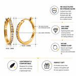 Load image into Gallery viewer, 925 Sterling Silver Inside Out Hoop Earrings for Women, 25mm Hypoallergenic Hoops with AAA Cubic Zirconia, Pave CZ Hinged Hoop Jewelry Gift