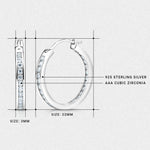Load image into Gallery viewer, 925 Sterling Silver Inside Outside Cz Hoop Earring, Huggie Hoop Earrings, Classic Cz Hoop Earring, Hoop Earrings, Hoop Earrings Jewelry

