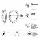 Load image into Gallery viewer, 925 Sterling Silver Cz Huggies, Hoop Huggie Earrings For Girls, Silver Huggie Earrings, Huggie Earrings, Silver Earrings, Classic Huggies