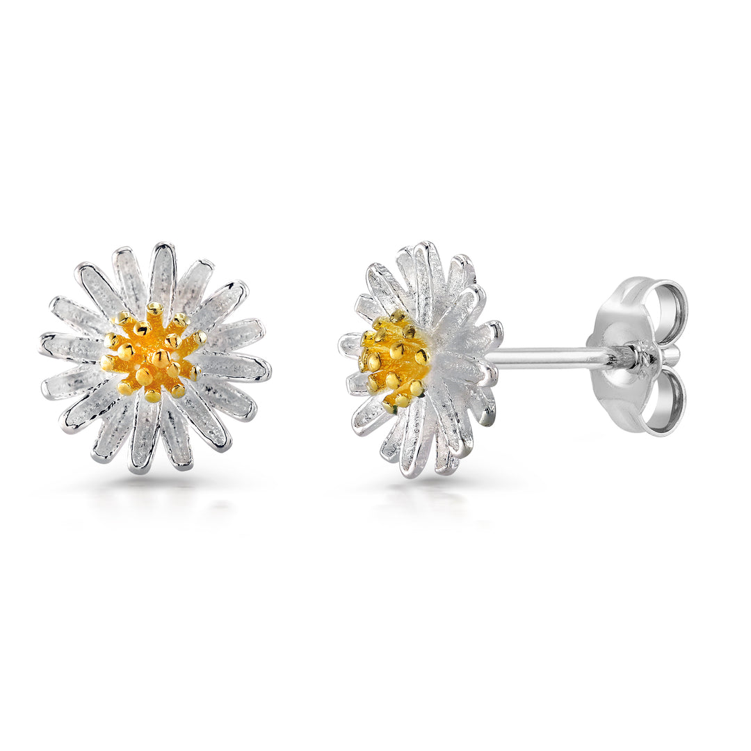 925 Sterling Silver Flower Earrings, Daisy Studs, Flower Studs Earring, Flower Studs, Flower Studs For Gift, Daisy Flower Stud Earrings