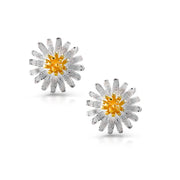 925 Sterling Silver Flower Earrings, Daisy Studs, Flower Studs Earring, Flower Studs, Flower Studs For Gift, Daisy Flower Stud Earrings