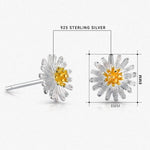 Load image into Gallery viewer, 925 Sterling Silver Flower Earrings, Daisy Studs, Flower Studs Earring, Flower Studs, Flower Studs For Gift, Daisy Flower Stud Earrings

