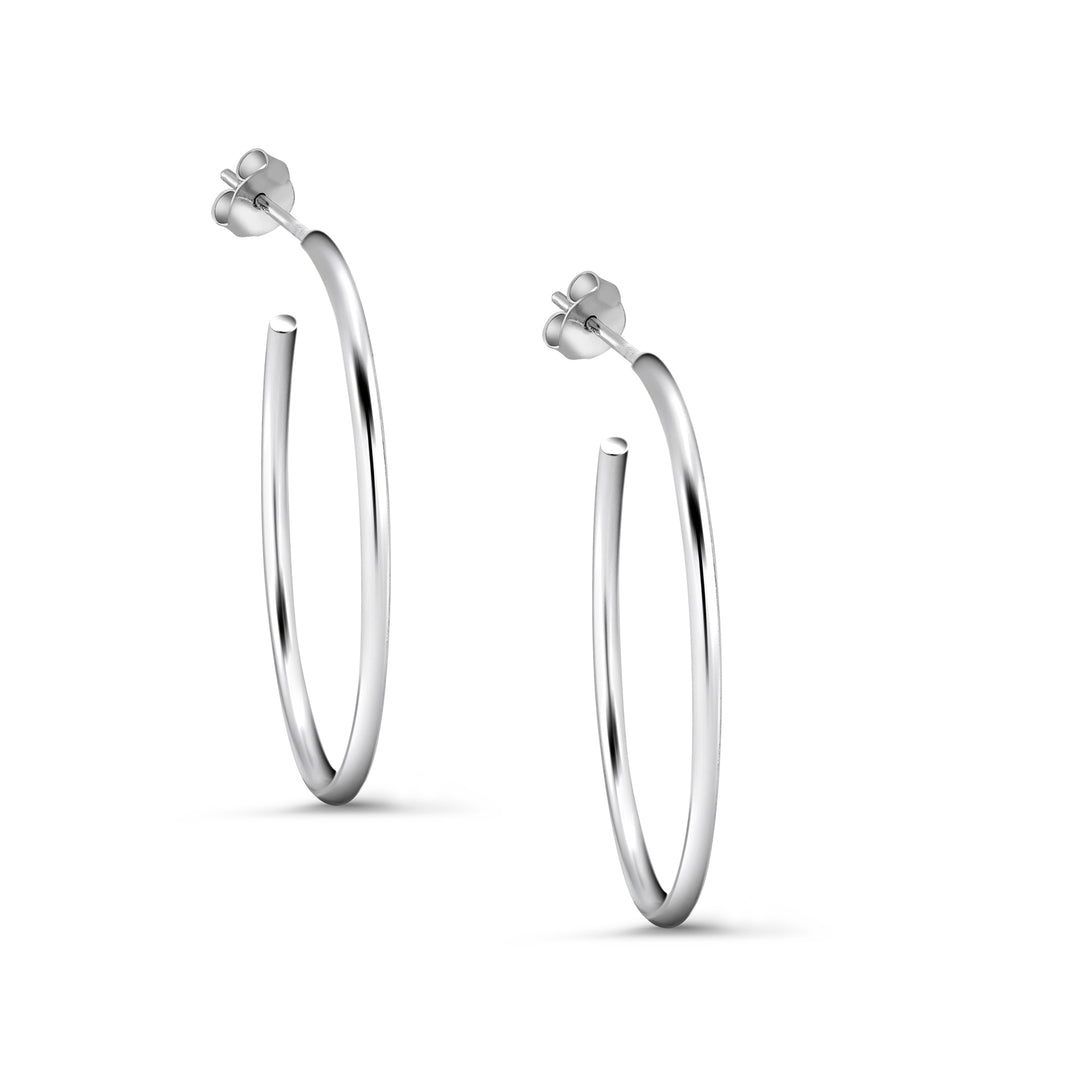 925 Sterling Silver Hoop Earrings, Round Silver Hoops, High Quality Sterling Hoops, Classic Hoops, Everyday Hoops Earrings