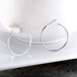 Load image into Gallery viewer, 925 Sterling Silver Hoop Earrings, Round Silver Hoops, High Quality Sterling Hoops, Classic Hoops, Everyday Hoops Earrings
