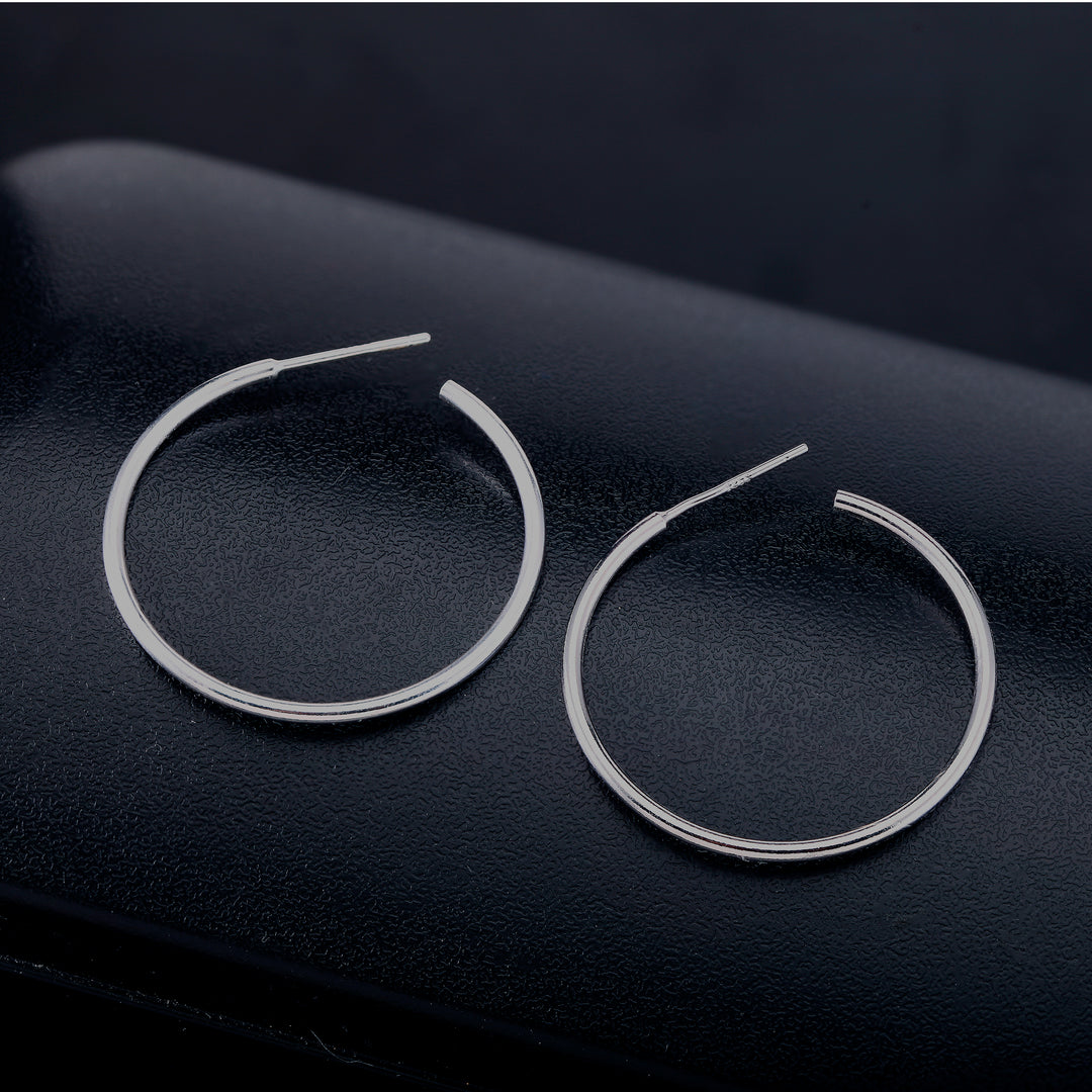 925 Sterling Silver Hoop Earrings, Round Silver Hoops, High Quality Sterling Hoops, Classic Hoops, Everyday Hoops Earrings