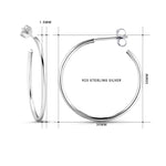 Load image into Gallery viewer, 925 Sterling Silver Hoop Earrings, Round Silver Hoops, High Quality Sterling Hoops, Classic Hoops, Everyday Hoops Earrings
