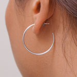 Load image into Gallery viewer, 925 Sterling Silver Hoop Earrings, Round Silver Hoops, High Quality Sterling Hoops, Classic Hoops, Everyday Hoops Earrings
