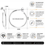 Load image into Gallery viewer, 925 Sterling Silver Hoop Earrings, Round Silver Hoops, High Quality Sterling Hoops, Classic Hoops, Everyday Hoops Earrings