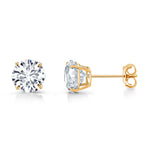 Load image into Gallery viewer, 10K Solid Yellow Gold 6MM, 5MM ,4MM, 3MM &amp; 2MM Studs, Gold CZ Earrings, Cartilage Studs, 10K Tiny Gold Stud
