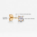 Load image into Gallery viewer, 10K Solid Gold Cartilage Single 2mm Stud, Dailywear Cz Gold Stud, Tiny Stud Earrings, CZ Earrings, Cartilage Stud, 10K Tiny Stud, 10K Gold Stud
