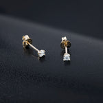 Load image into Gallery viewer, 10K Solid Yellow Gold 6MM, 5MM ,4MM, 3MM &amp; 2MM Studs, Gold CZ Earrings, Cartilage Studs, 10K Tiny Gold Stud
