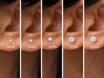 Load image into Gallery viewer, 10K Solid Yellow Gold 6MM, 5MM ,4MM, 3MM &amp; 2MM Studs, Gold CZ Earrings, Cartilage Studs, 10K Tiny Gold Stud
