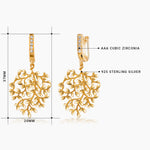 Load image into Gallery viewer, 925 Sterling Silver Olive Leaf Earrings, Olive Leaf Dangle Earrings, Olive Leaf Gold Plated Silver Earrings,  Olive Leaf Dailywear Earrings
