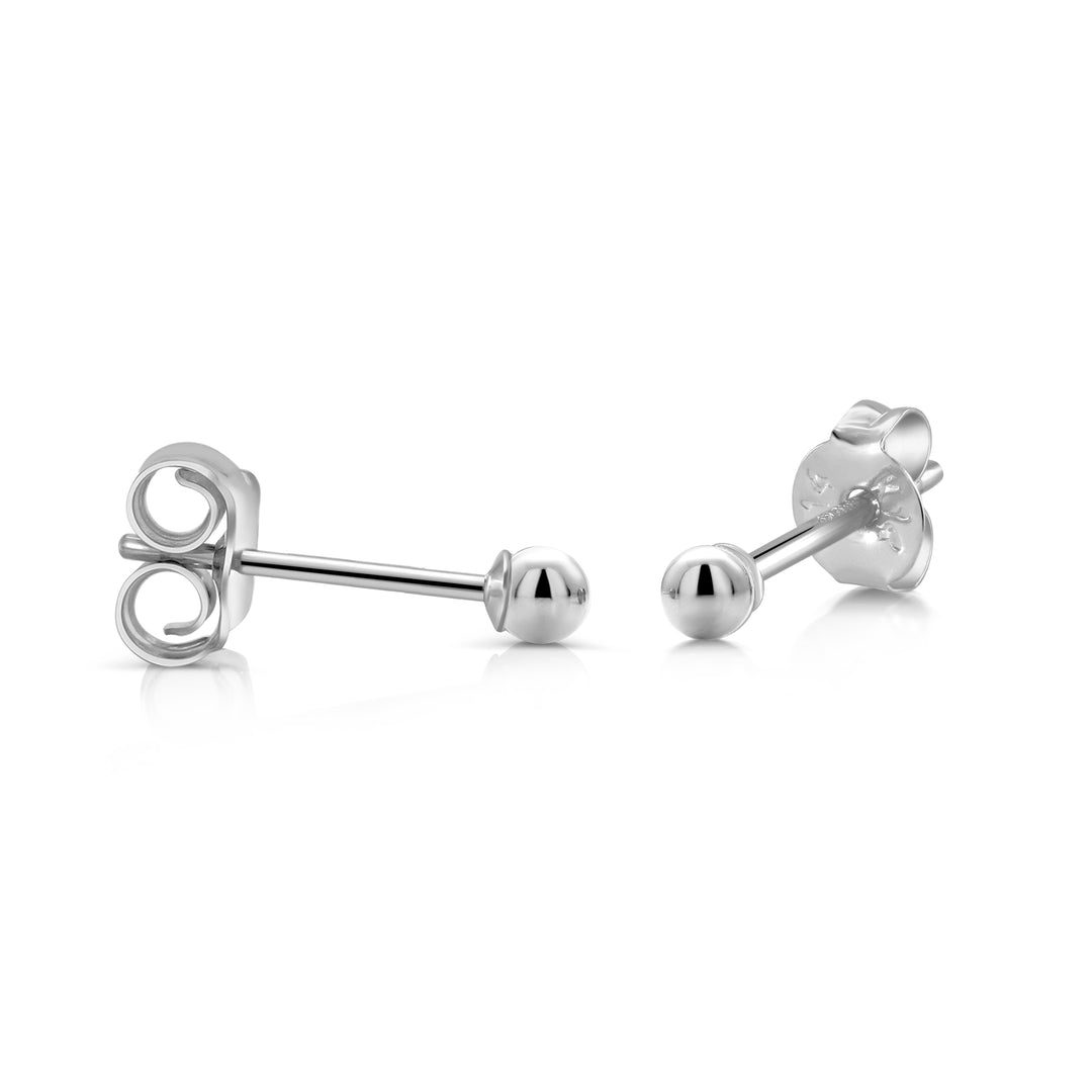 14K Solid White Gold Classy Ball Cartilage Stud, Gold Tragus Stud, Tiny Stud Earrings, Ball Earrings, Cartilage Stud, 14K Tiny Stud, 14K Gold Stud