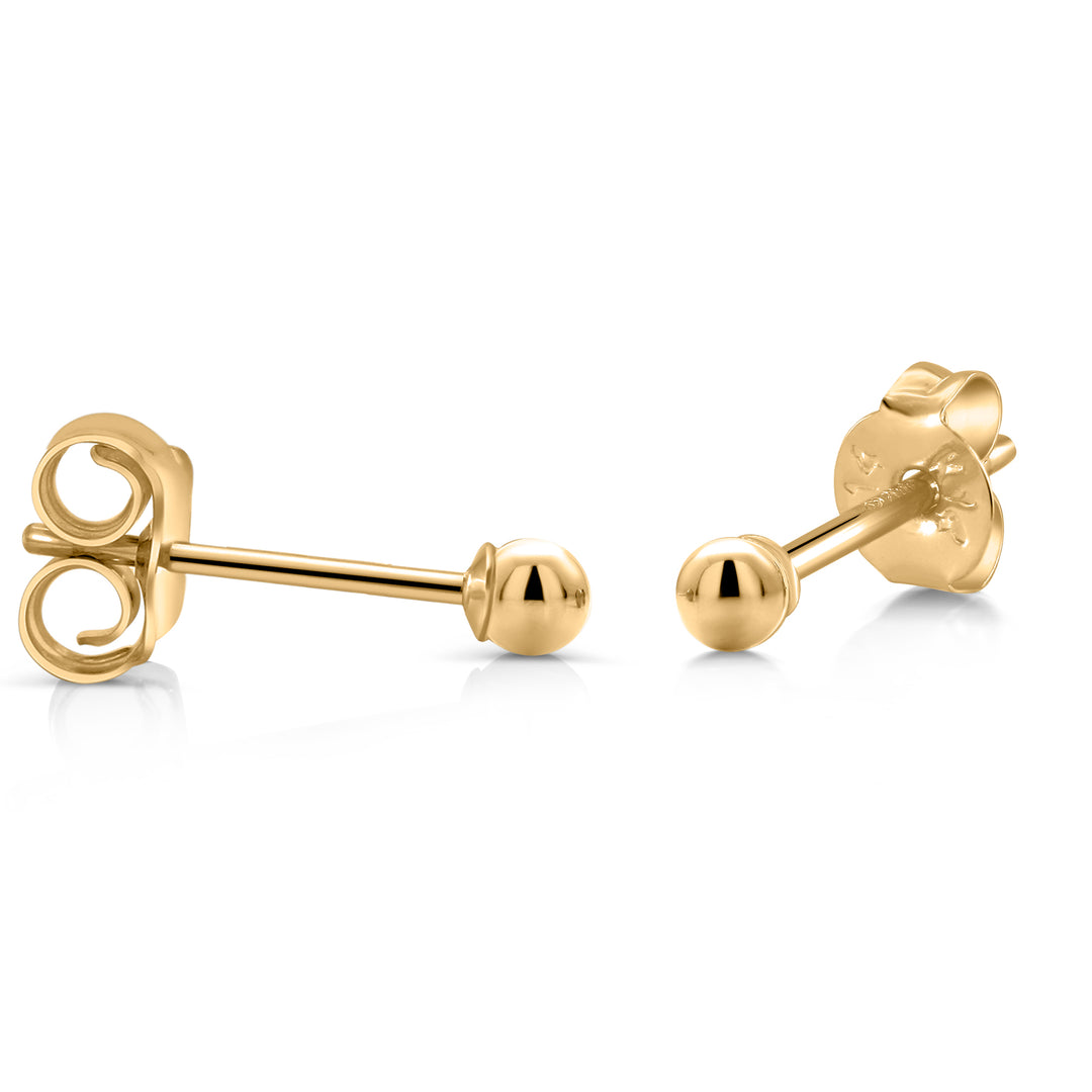 14K Solid White Gold Classy Ball Cartilage Stud, Gold Tragus Stud, Tiny Stud Earrings, Ball Earrings, Cartilage Stud, 14K Tiny Stud, 14K Gold Stud
