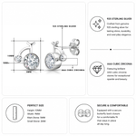 Load image into Gallery viewer, 925 Sterling Silver Studs, Bicycle Stud Earrings, Hypoallergenic Studs, Silver Stud Earrings, Sparkly Stud Earrings, CZ Bicycle Studs