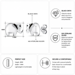 Load image into Gallery viewer, 925 Sterling Silver Elephant Stud Earrings, Silver Elephant Earrings, Elephant stud for Gifts, Hypoallergenic Jewellery, Elephant Studs, Animal Jewelry