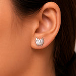 Load image into Gallery viewer, 925 Sterling Silver Owl Stud Earrings for Women, Hypoallergenic Small Cute Animal Studs with AAA Cubic Zirconia, Minimalist Jewelry Birthday Gift