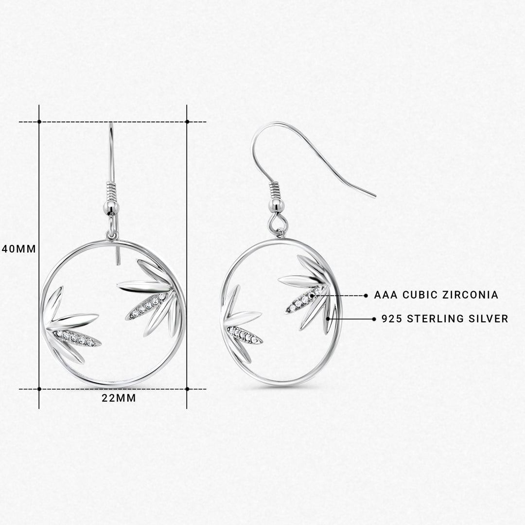 925 Sterling Silver Cannabis Leaf Earrings, Leaf Dangle Earrings, Silver Leaf Earrings, Marijuana Dangle Earrings, fishhook Earrings, Cz Earrings, Hypoallergenic Earrings