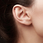 925 Sterling Silver Black Onyx Cartilage Stud, Onyx Cartilage Stud With Push Back, Silver Onyx Stud, Tiny Cartilage Onyx Stud Earring, Cartilage Stud, Friction Back Stud, Hypoallergenic Stud