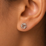 Load image into Gallery viewer, 925 Sterling Silver Layer Triangle Studs, Tiny Layer Studs, Silver Triangle Stud, Geometric Studs, Push back Studs, Dainty Geometric Jewelry, Triangular Studs, Hypoallergenic Studs
