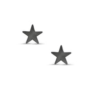 925 Sterling Silver Black Star Cartilage Studs, Silver Celestial Studs, Star Stud Earrings, Cartilage Studs, Black Rhodium Plated Star Studs, Hypoallergenic Stud Earrings